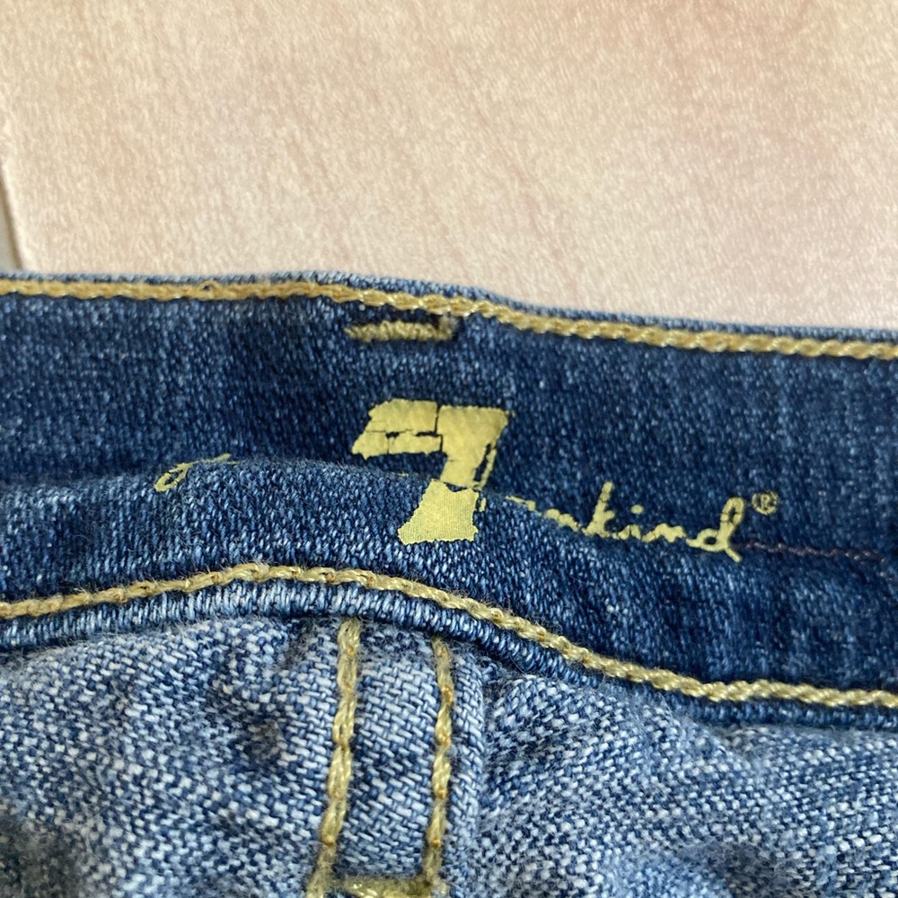 7 For All Mankind Ankle Skinny Jeans | Size 26 Medium Wash Stretch Denim - Picture 6 of 8
